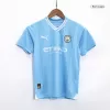 Kids Manchester City Home Soccer Jersey Kits(Jersey+Shorts) 2023/24 - worldjerseyshop