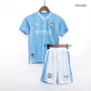 Kids Manchester City Home Soccer Jersey Kits(Jersey+Shorts) 2023/24 - worldjerseyshop