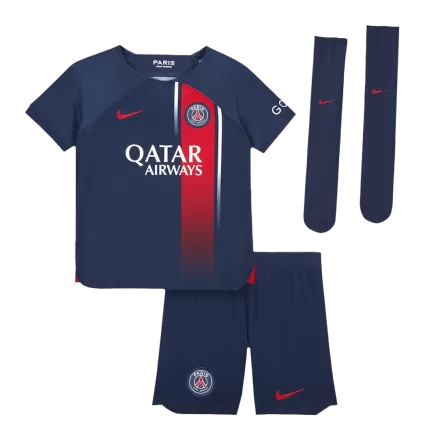 Kids PSG Whole Kits Home Soccer Kit (Jersey+Shorts+Sock） 2023/24 - worldjerseyshop