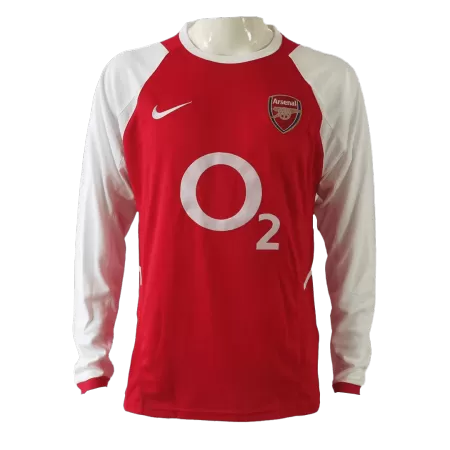 Men's Arsenal Retro Home Soccer Long Sleeves Jersey 02/04 - worldjerseyshop