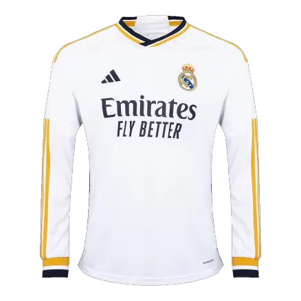 Men's Real Madrid Home Soccer Long Sleeves Jersey 2023/24 - worldjerseyshop