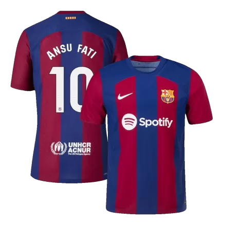 Men's Barcelona ANSU FATI #10 Home Player Version Soccer Jersey 2023/24 - worldjerseyshop