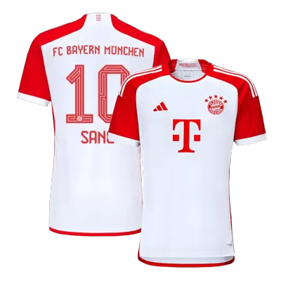 Men's Bayern Munich SANÉ #10 Home Soccer Short Sleeves Jersey 2023/24 - worldjerseyshop