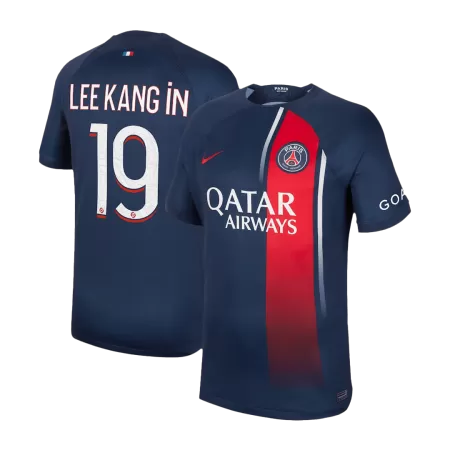 Men's PSG LEE KANG IN #19 Home Soccer Short Sleeves Jersey 2023/24 - worldjerseyshop