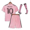 Kids Inter Miami CF MESSI #10 Whole Kits Home Soccer Kit (Jersey+Shorts+Sock） 2023 - worldjerseyshop