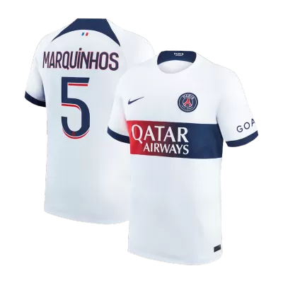 Men's PSG MARQUINHOS #5 Away Soccer Short Sleeves Jersey 2023/24 - worldjerseyshop