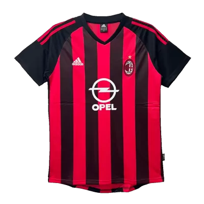 Men's AC Milan Retro Home Soccer Jersey 2002/03 - worldjerseyshop