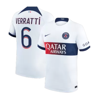 Men's PSG VERRATTI #6 Away Soccer Short Sleeves Jersey 2023/24 - worldjerseyshop