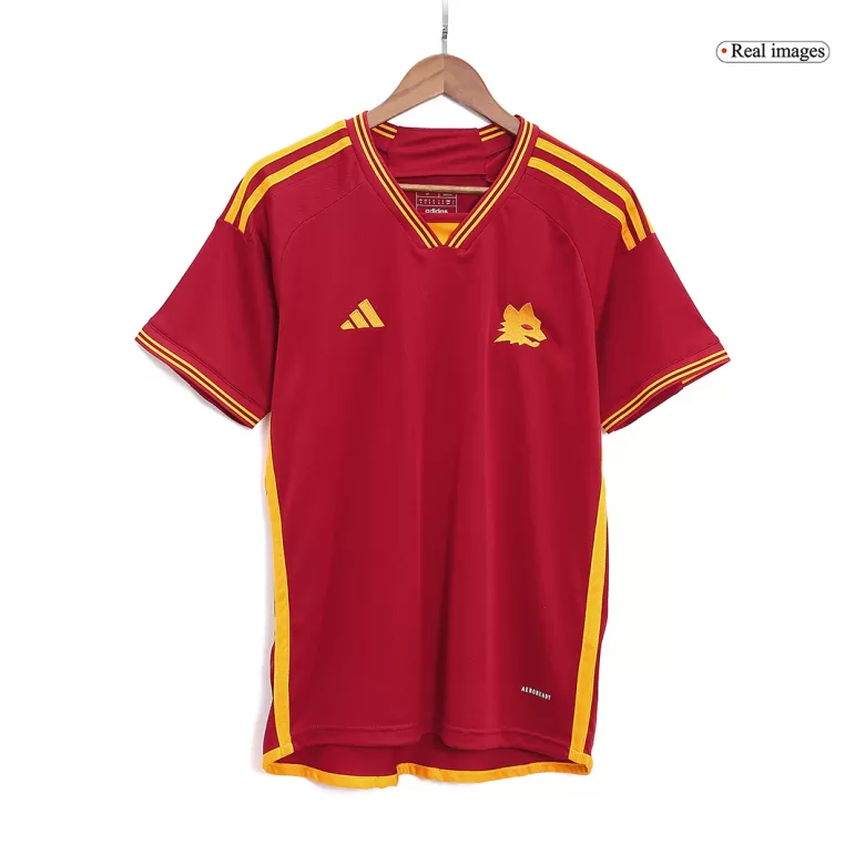 Men's Roma LUKAKU #90 Home Soccer Short Sleeves Jersey 2023/24 - worldjerseyshop