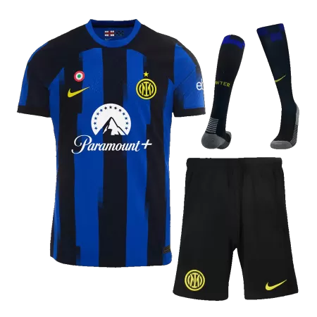 Men's Inter Milan Home Soccer Whole Kits(Jerseys+Shorts+Socks) 2023/24 - worldjerseyshop