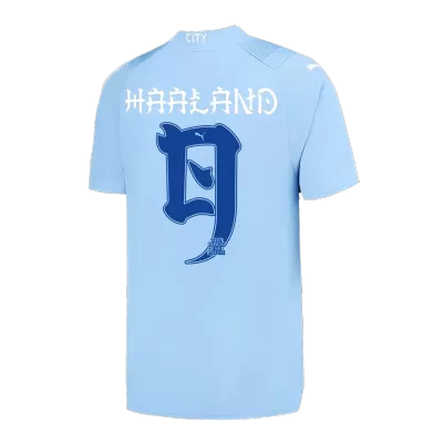 Men's Manchester City HAALAND #9 Home Soccer Short Sleeves Jersey 2023/24 - worldjerseyshop