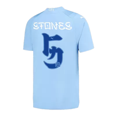 Men's Manchester City STONES #5 Home Soccer Short Sleeves Jersey 2023/24 - worldjerseyshop