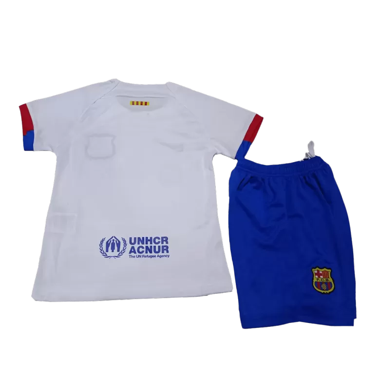 Kids Barcelona Away Soccer Jersey Kits(Jersey+Shorts) 2023/24 - worldjerseyshop