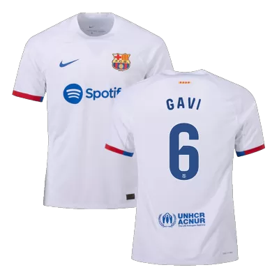 Men's Barcelona GAVI #6 Away Player Version Soccer Jersey 2023/24 - worldjerseyshop