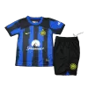 Kids Inter Milan Home Soccer Jersey Kits(Jersey+Shorts) 2023/24 - worldjerseyshop