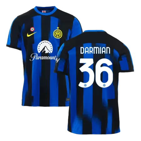 Men's Inter Milan DARMIAN #36 Home Soccer Short Sleeves Jersey 2023/24 - worldjerseyshop