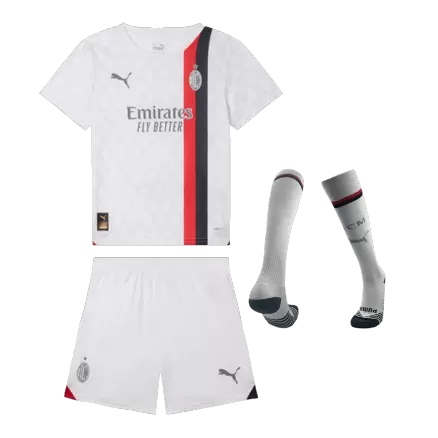 Kids AC Milan Whole Kits Away Soccer Kit (Jersey+Shorts+Sock） 2023/24 - worldjerseyshop