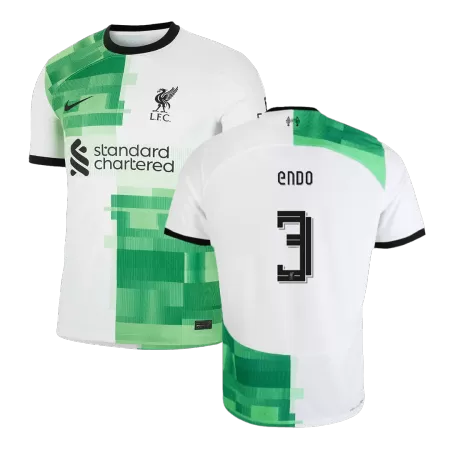 Men's Liverpool ENDO #3 Away Soccer Short Sleeves Jersey 2023/24 - worldjerseyshop