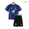 Kids Inter Milan Home Soccer Jersey Kits(Jersey+Shorts) 2023/24 - worldjerseyshop