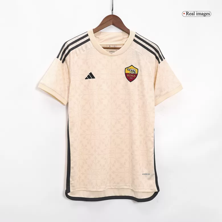 Men's Roma LUKAKU #90 Away Soccer Short Sleeves Jersey 2023/24 - worldjerseyshop