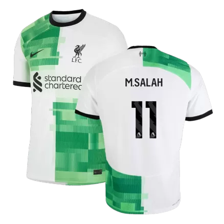 Men's Liverpool M.SALAH #11 Away Soccer Short Sleeves Jersey 2023/24 - worldjerseyshop