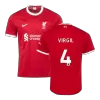 Men's Liverpool VIRGIL #4 Home Soccer Short Sleeves Jersey 2023/24 - worldjerseyshop