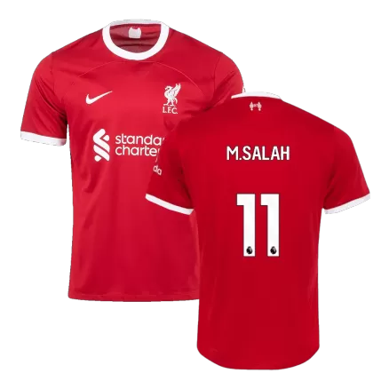 Men's Liverpool M.SALAH #11 Home Soccer Short Sleeves Jersey 2023/24 - worldjerseyshop