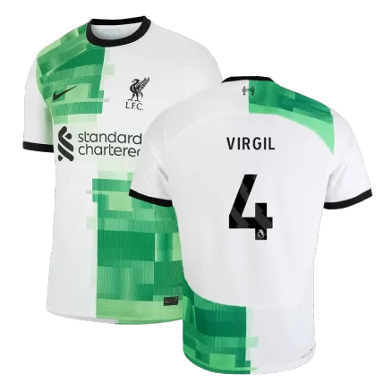 Men's Liverpool VIRGIL #4 Away Soccer Short Sleeves Jersey 2023/24 - worldjerseyshop