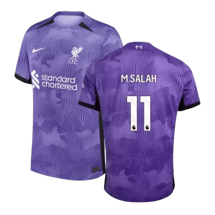 Men's Liverpool M.SALAH #11 Third Away Soccer Short Sleeves Jersey 2023/24 - worldjerseyshop
