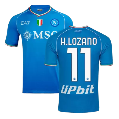 Men's Napoli H.LOZANO #11 Home Player Version Soccer Jersey 2023/24 - worldjerseyshop