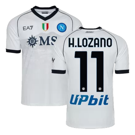Men's Napoli H.LOZANO #11 Away Soccer Short Sleeves Jersey 2023/24 - worldjerseyshop