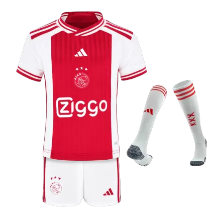 Kids Ajax Whole Kits Home Soccer Kit (Jersey+Shorts+Sock） 2023/24 - worldjerseyshop