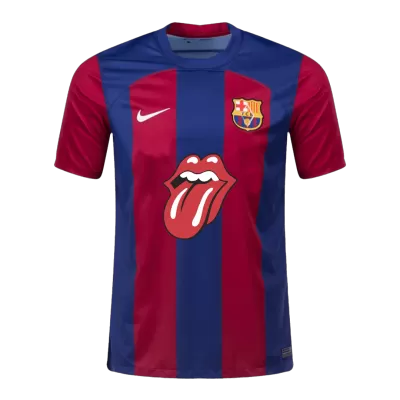 Men's Barcelona Home Soccer Short Sleeves Jersey 2023/24 - worldjerseyshop