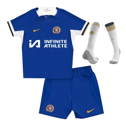 Kids Chelsea Whole Kits Home Soccer Kit (Jersey+Shorts+Sock） 2023/24 - worldjerseyshop