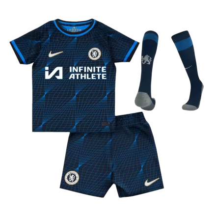 Kids Chelsea Whole Kits Away Soccer Kit (Jersey+Shorts+Sock） 2023/24 - worldjerseyshop