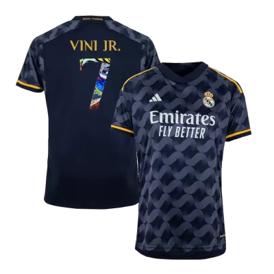 Men's Real Madrid VINI JR. #7 Away Soccer Short Sleeves Jersey 2023/24 - worldjerseyshop