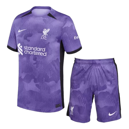 Men's Liverpool Third Away Soccer Kit(Jersey+Shorts) 2023/24 - worldjerseyshop