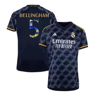 Men's Real Madrid BELLINGHAM #5 Away Soccer Short Sleeves Jersey 2023/24 - worldjerseyshop