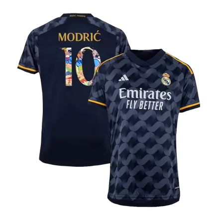 Men's Real Madrid MODRIĆ #10 Away Soccer Short Sleeves Jersey 2023/24 "Sen2 Font" - worldjerseyshop