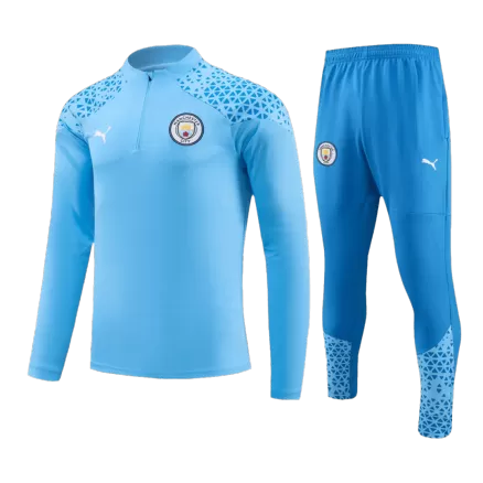 Kids Manchester City Tracksuit Zipper Sweat Shirt Soccer Jersey 2023/24 - worldjerseyshop
