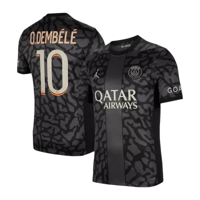 Men's PSG O.DEMBÉLÉ #10 Third Away Soccer Short Sleeves Jersey 2023/24 - worldjerseyshop