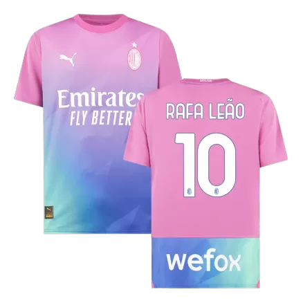 Men's AC Milan RAFA LEÃO #10 Third Away Soccer Short Sleeves Jersey 2023/24 - worldjerseyshop