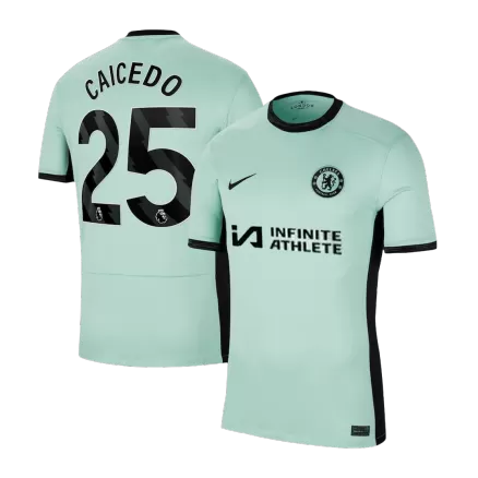 Men's Chelsea CAICEDO #25 Third Away Soccer Short Sleeves Jersey 2023/24 - worldjerseyshop