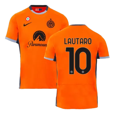 Men's Inter Milan LAUTARO #10 Third Away Soccer Short Sleeves Jersey 2023/24 - worldjerseyshop