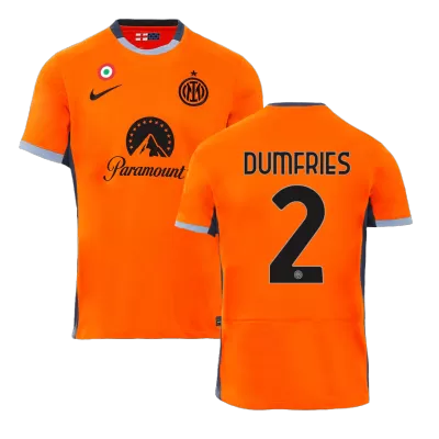 Men's Inter Milan DUMFRIES #2 Third Away Soccer Short Sleeves Jersey 2023/24 - worldjerseyshop