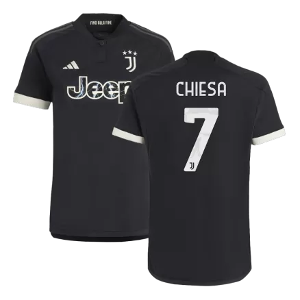 Men's Juventus CHIESA #7 Third Away Soccer Short Sleeves Jersey 2023/24 - worldjerseyshop