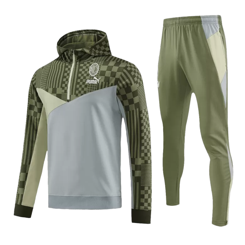 Men's AC Milan Tracksuit Zipper Sweat Shirt Soccer Kit (Top+Trousers) 2023/24 - worldjerseyshop