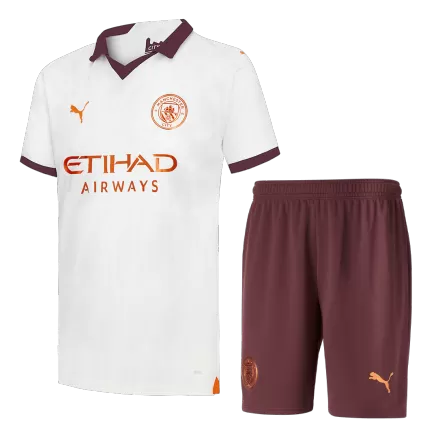 Men's Manchester City Away Soccer Kit(Jersey+Shorts) 2023/24 - worldjerseyshop
