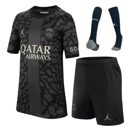 Kids PSG Whole Kits Third Away Soccer Kit (Jersey+Shorts+Sock） 2023/24 - worldjerseyshop