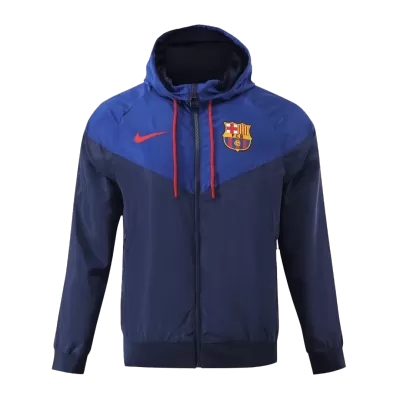 Men's Barcelona Windbreaker Hoodie Jacket 2023/24 - worldjerseyshop